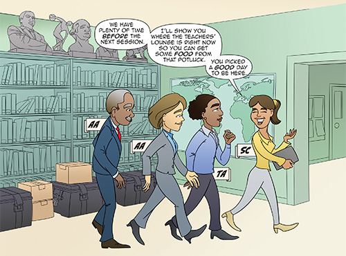 A digital cartoon