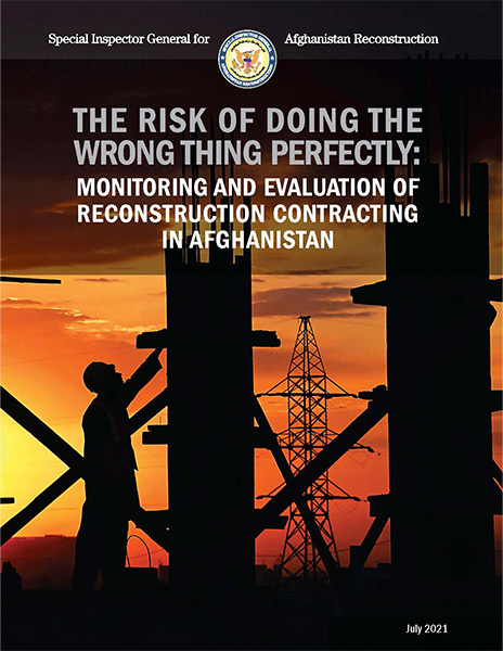 SIGAR, Lessons Learned report cover