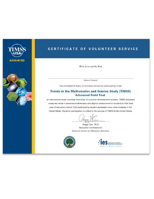 TIMSS 2015 Certificate